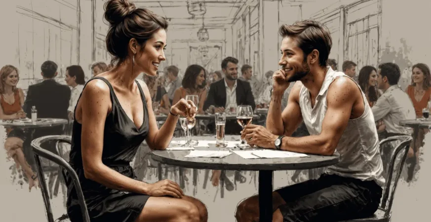 couples meeting in a restaurant - dating in dubai