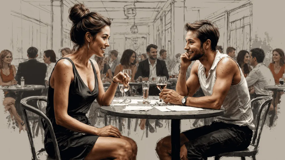 couples meeting in a restaurant - dating in dubai